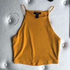 F21 mustard crop top